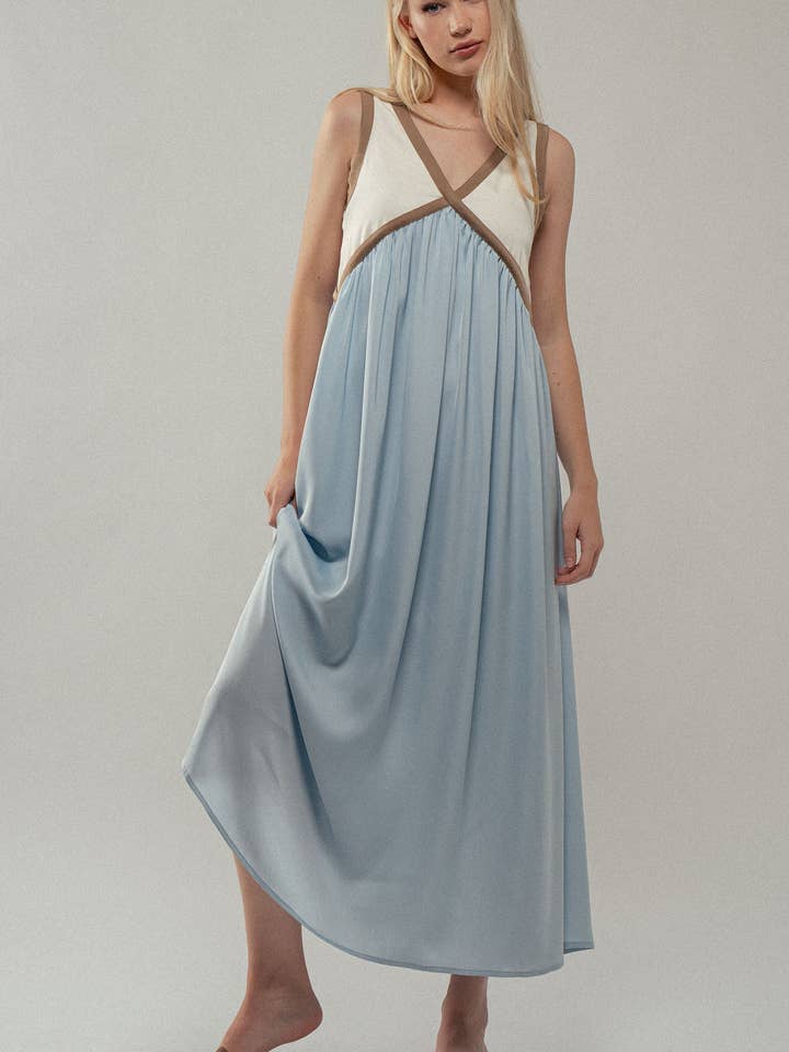 Urban Daizy - Wholesale Dress - Women's - Contrast Piping Empire Waist Dress13