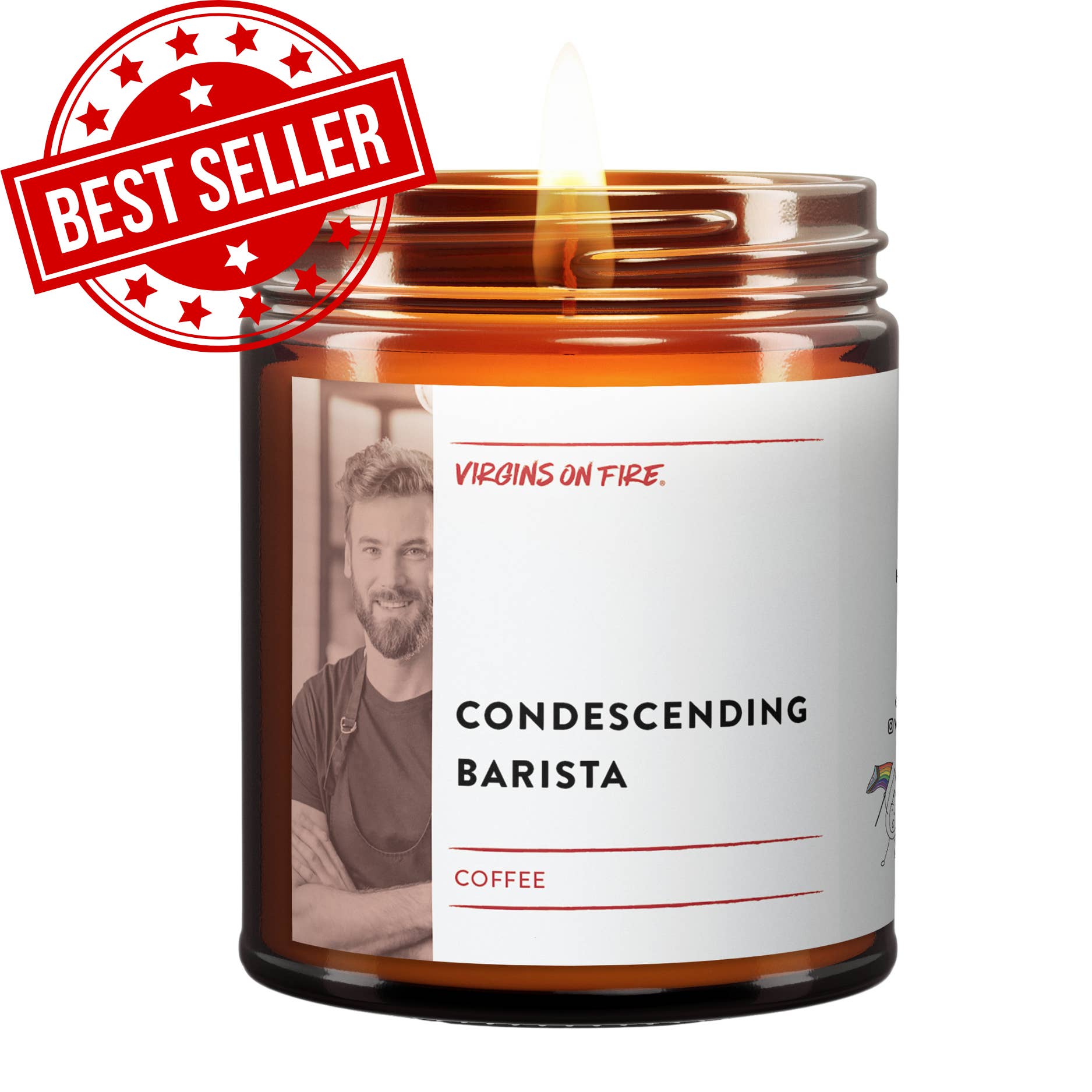 CONDESCENDING BARISTA Coffee ☕️ Soy Candle for wholesale by Virgins On Fire Candle Co.