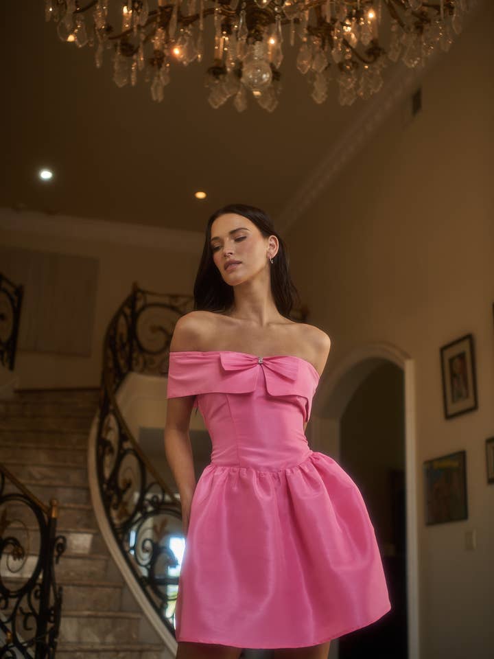 Medelyn Off the Shoulder Mini Dress for wholesale by Sugarlips