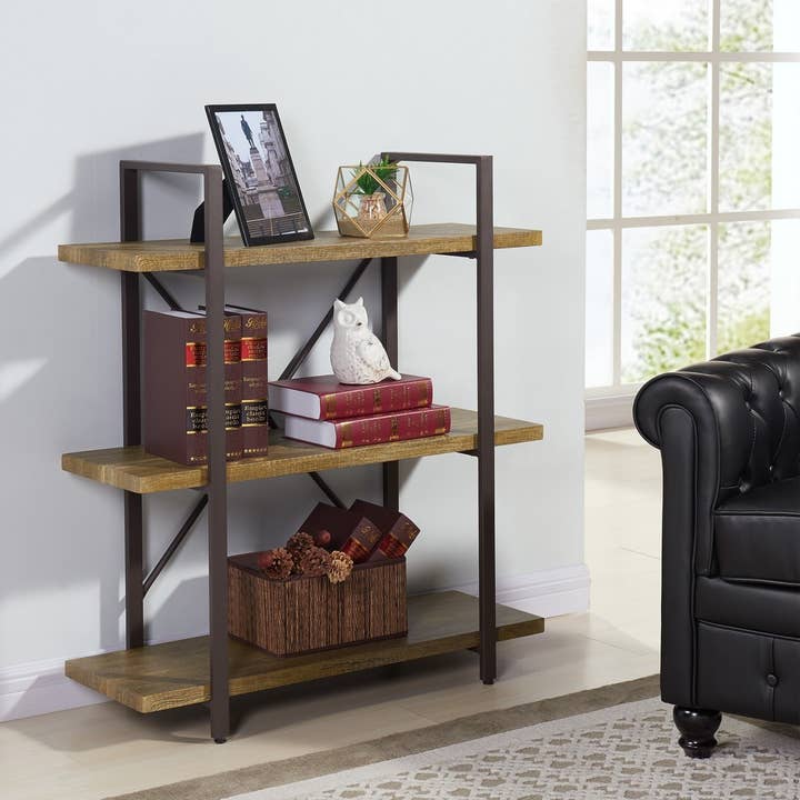 Danya B - Wholesale Free Standing Shelf - Three Level Modern Bracket Shelving Unit
