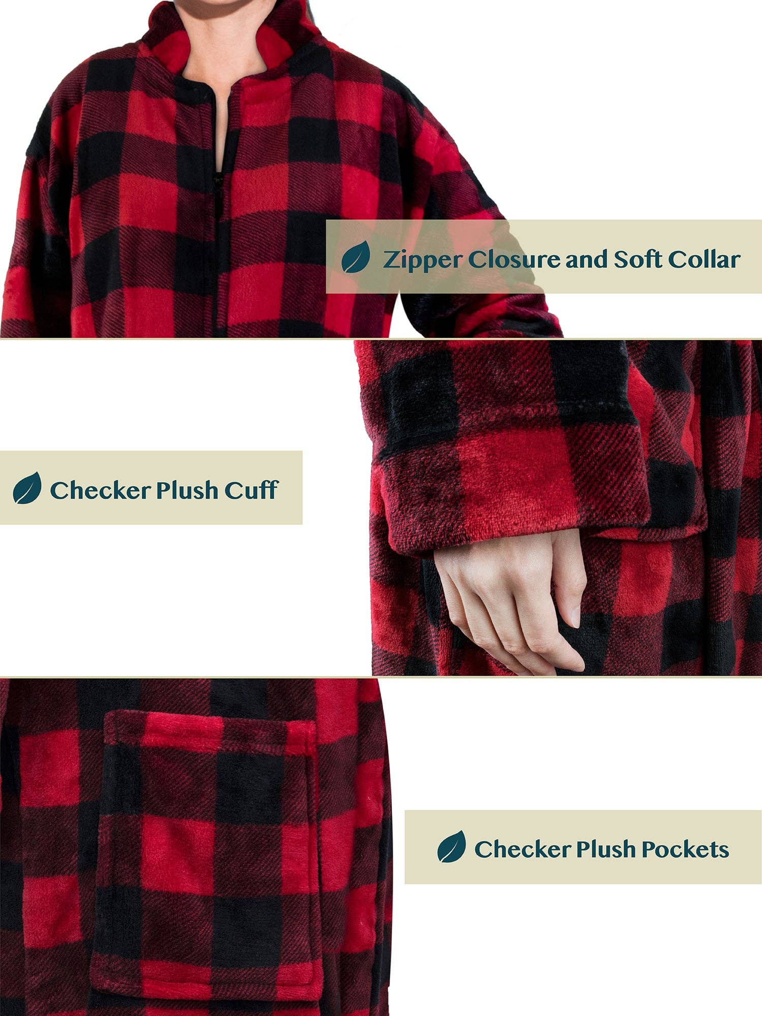 Pavilia - Wholesale Robe - Women's - Women's Housecoat Zipper Robe51