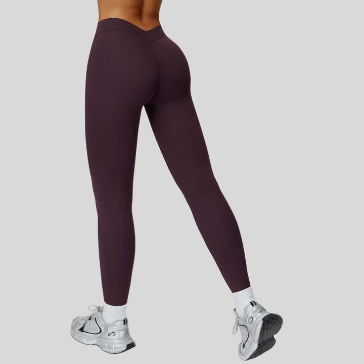 WONDERXFANS - Wholesale Athletic/Lounge Leggings - Women's - High-waisted V-neck leggings at the back5