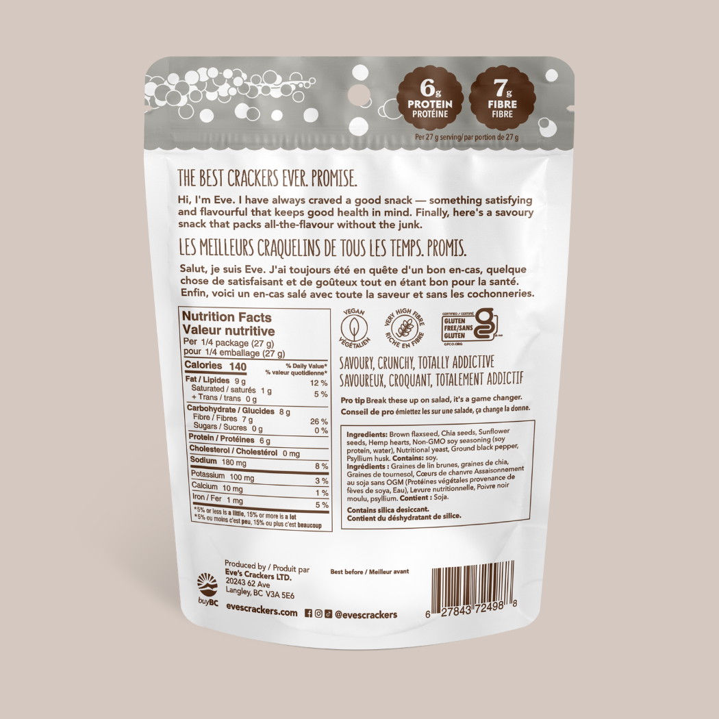 Eve's Crackers - Wholesale Crackers - Cracked Pepper Seed Crackers1