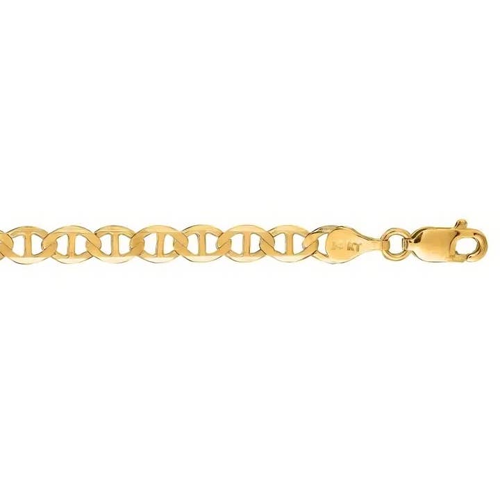 10K Gold 4.5mm Mariner Chain Bracelet for wholesale by PureYou Jewelry