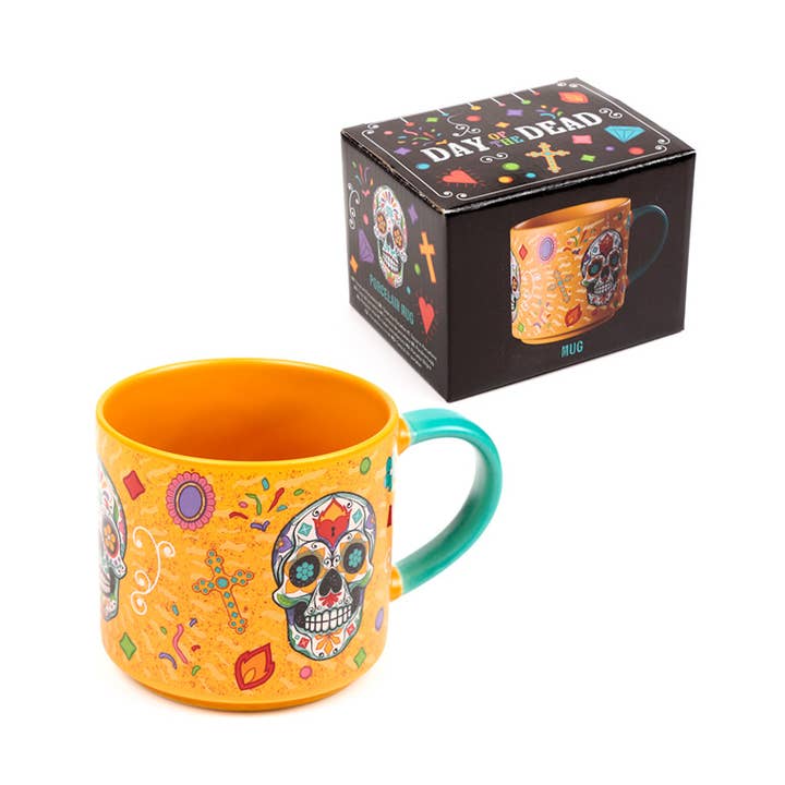 Day of the Dead Large Porcelain Mug for wholesale by Puckator Ltd