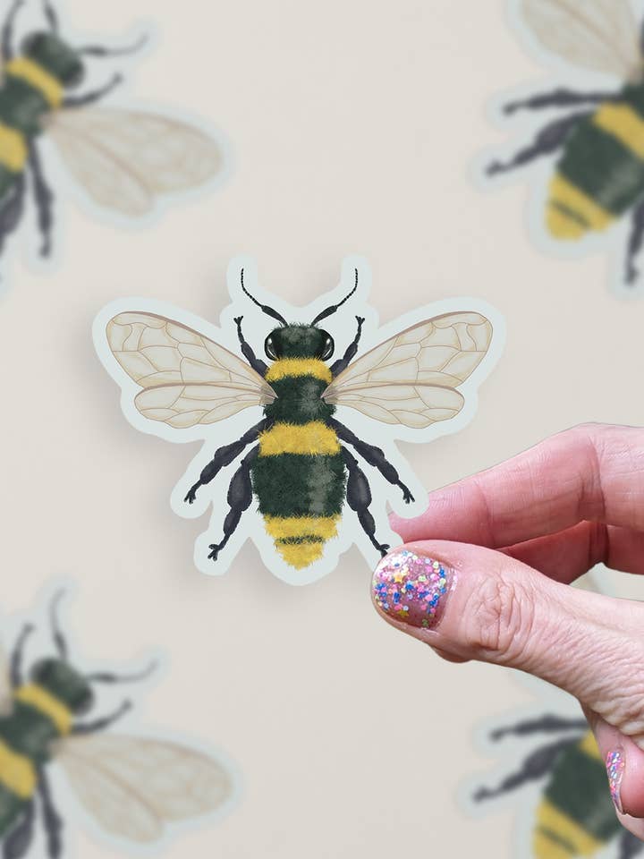 Bumblebee Vinyl Klistermærke for engroshandel hos Lucid Moon Studio, LLC