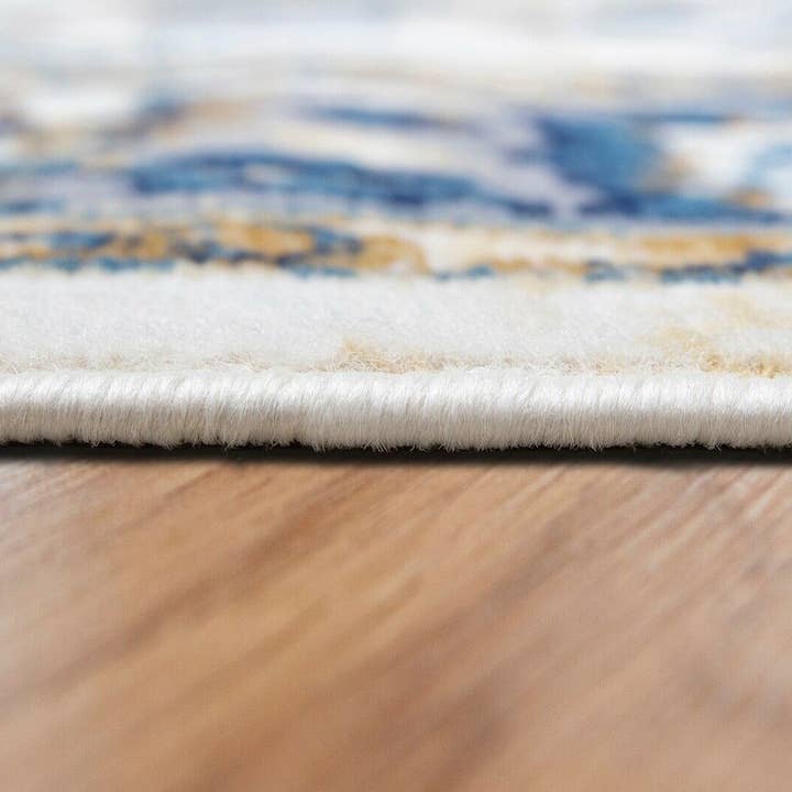 home mart goods - Wholesale Area Rug - 5x7 Feet Ivory Blue Floral Traditional Oriental Area Rug3