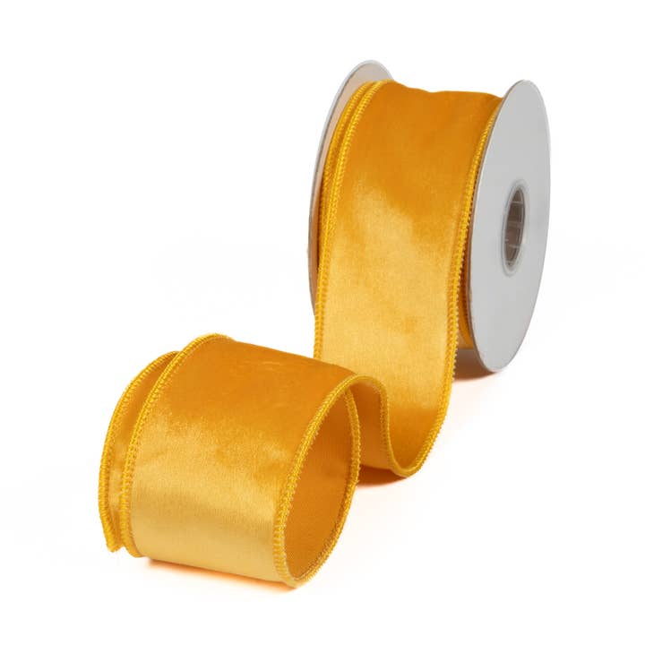 Velvet Ribbon 2.5" X 10 Yd - Honey for wholesale by Mills Floral Company
