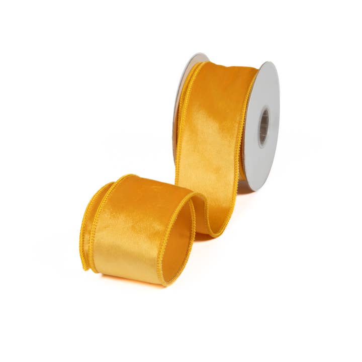 Velvet Ribbon 2.5" X 10 Yd - Honey for wholesale by Mills Floral Company