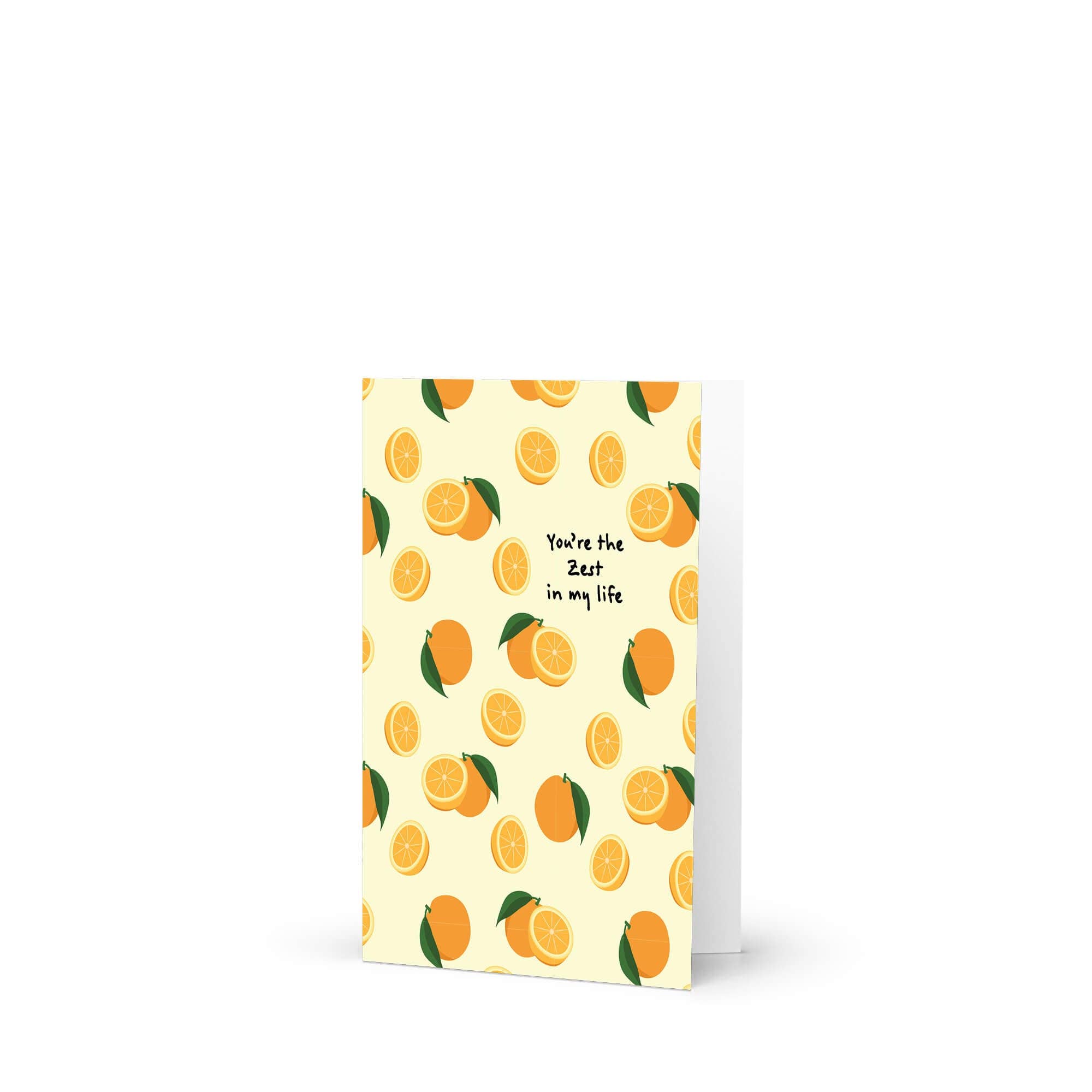 Cute Asian Cards - Wholesale Love Card - You're the Zest Asian Greeting Cards | Cut Fruit Mandarin Orange Food6