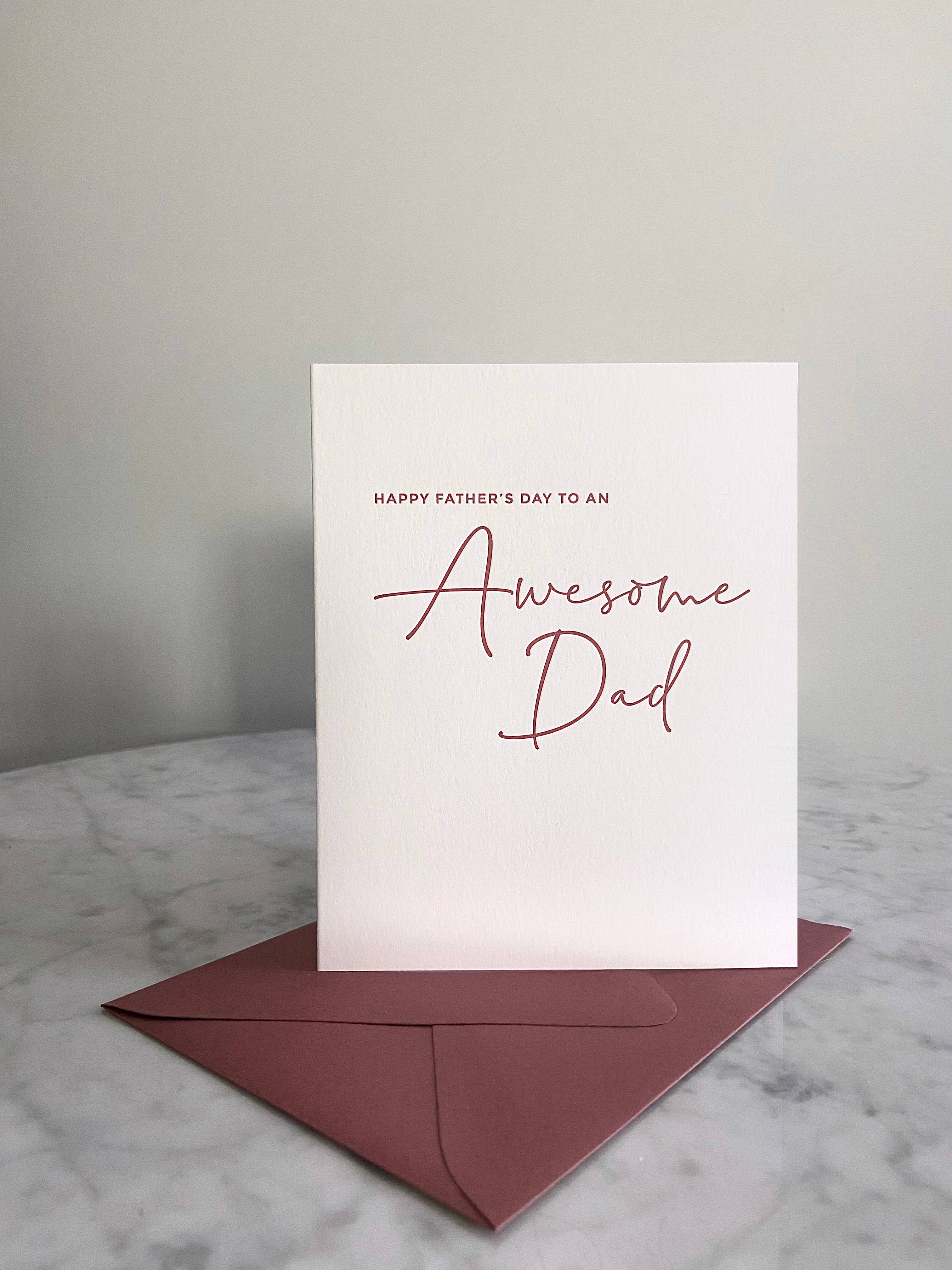 Missive - Wholesale Father's Day Card - Awesome Dad Letterpress Father's Day Card2