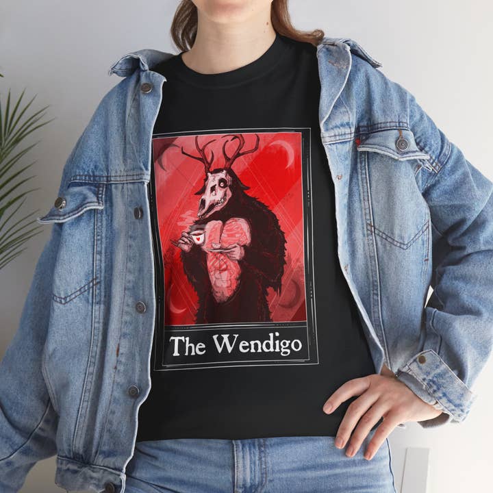 LVB Art - Wholesale T-Shirt (Graphic) - Unisex - The Wendigo Tarot (Front & Back Print) Unisex Heavy Cotton Tee13