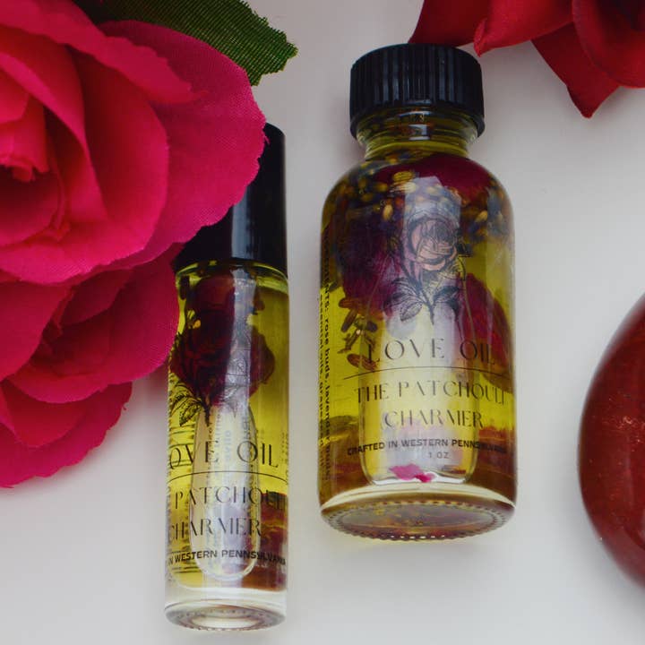 Love Oil - Anointing Oil / Spell Oil in Rose and Lavender for wholesale by The Patchouli Charmer