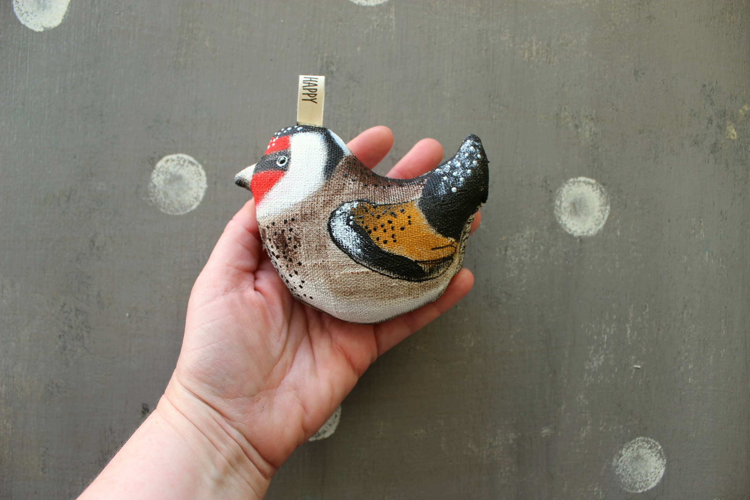 HandyHappy - Wholesale Ornament - *Goldfinch Bird Ornament Animal Totem Herbal Sachet Lavender1