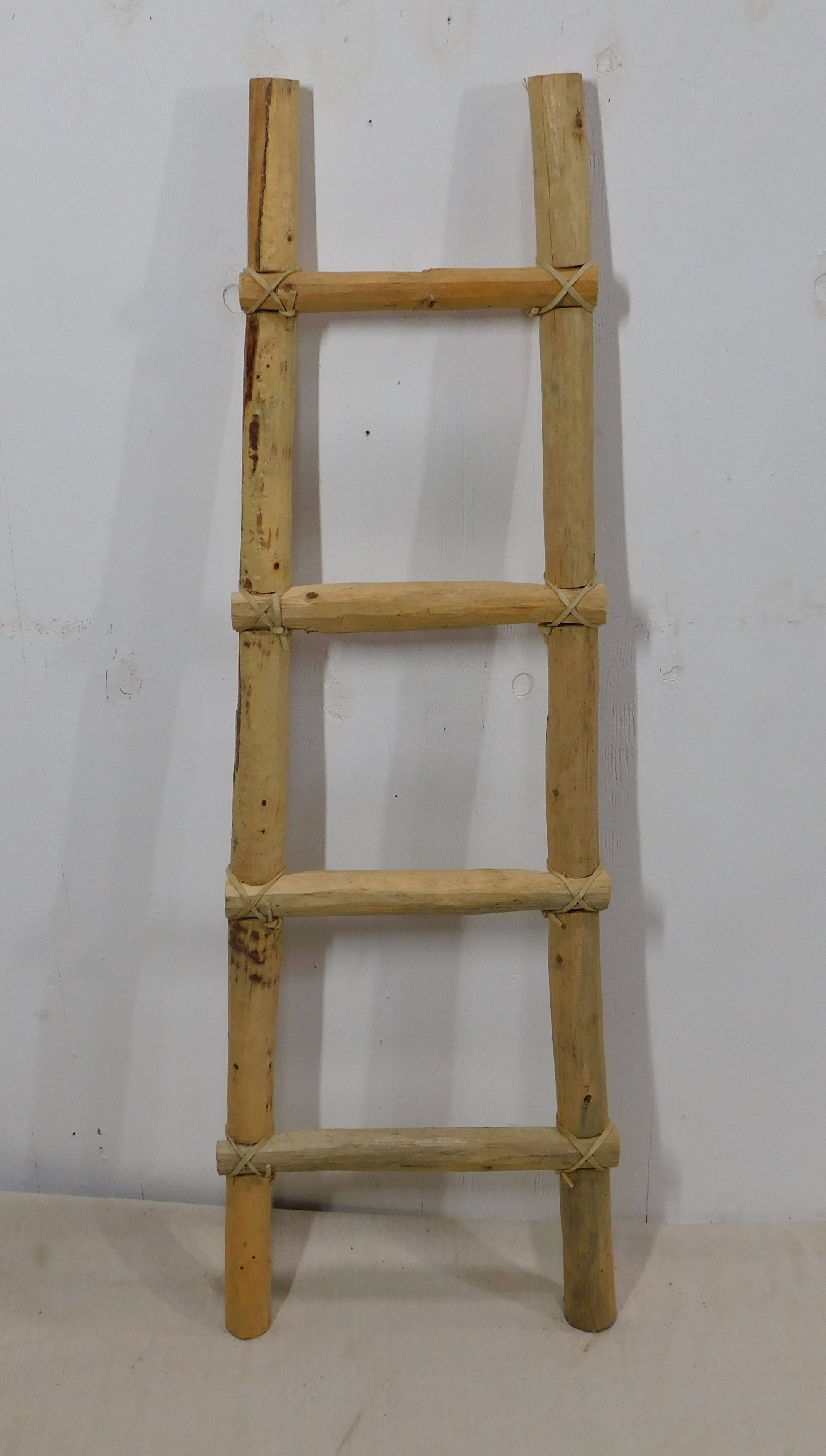My Amigos Imports - Wholesale Free Standing Shelf - Great Buy-#6-Blanket Wood Kiva Ladder-Farmhouse-4ft-Rustic