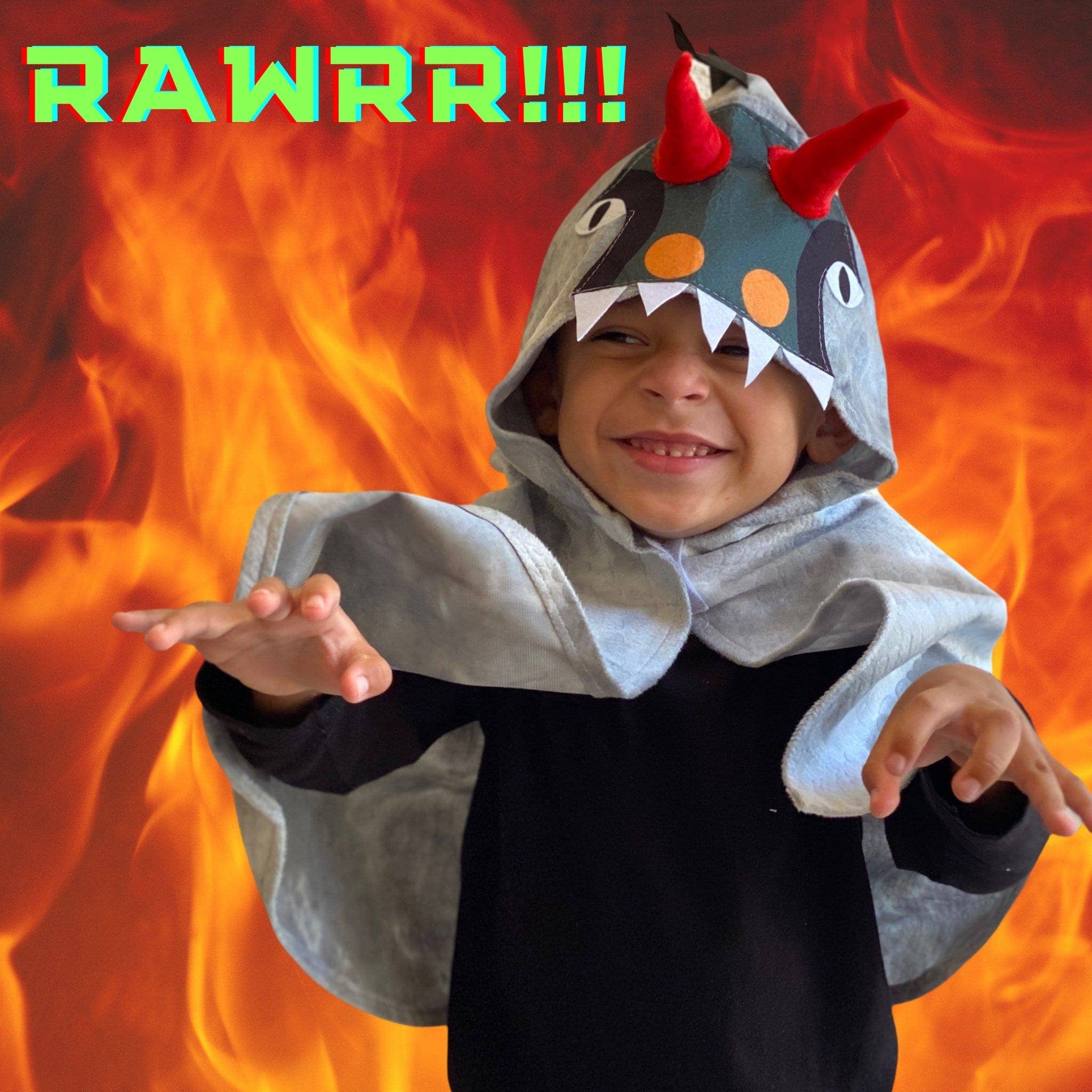 Chicky Chicky Bling Bling - Wholesale Costume - Kids - Dragon Dinosaur Monster Toddler Cape Costume, Kids Dino Cape Costume1