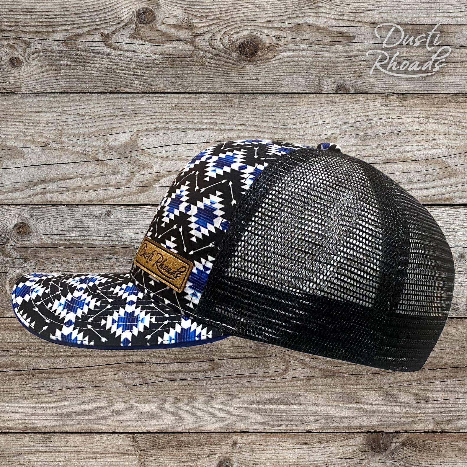 Dusti Rhoads - Wholesale Trucker Hat - Women's - ONLY $6 - Lariat Pony Tail Aztec Design Cap2