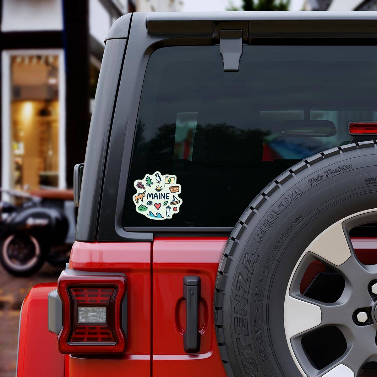 RetroPlanet - Wholesale Sticker - Maine Doodle Playful Icons Die Cut Vinyl Sticker3