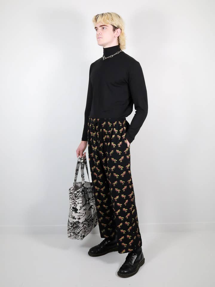 Black Unisex Loose Turtleneck for wholesale by Thief and Bandit