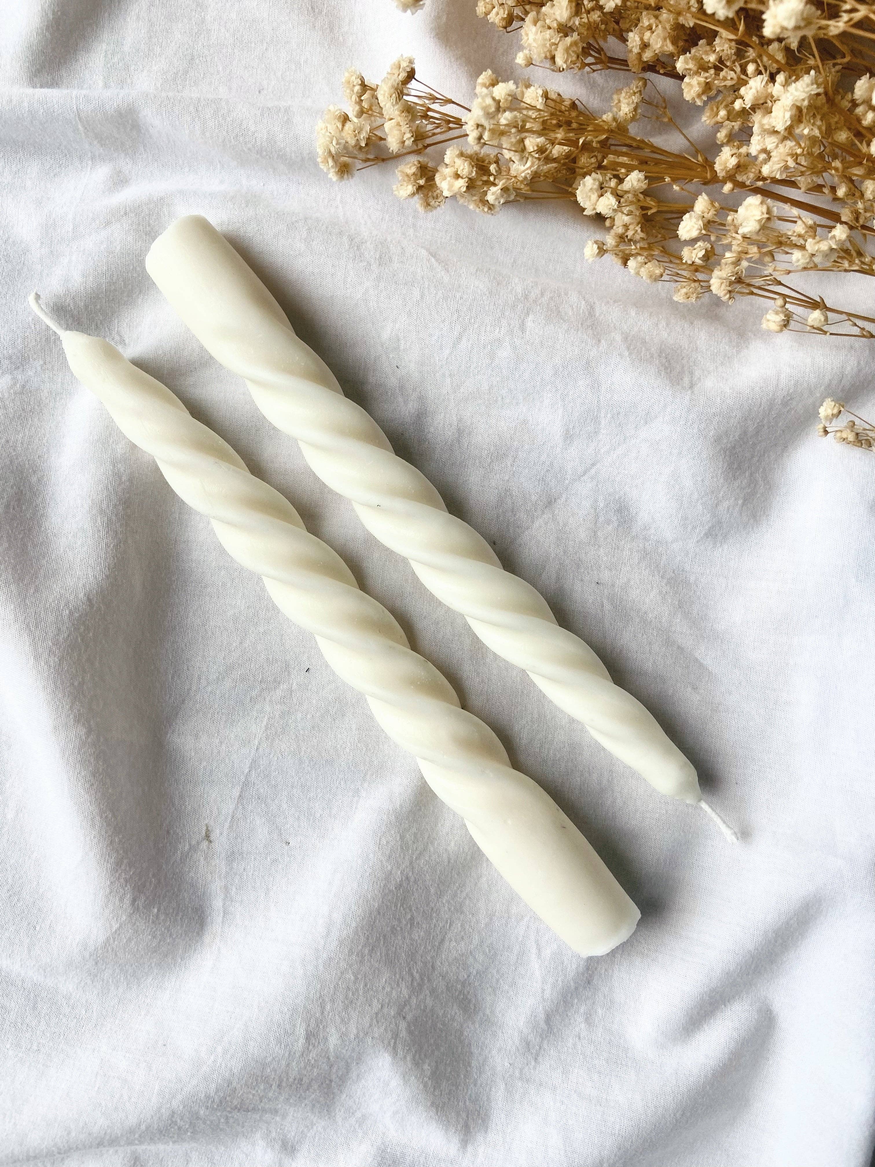 Rivage Candle - Wholesale Tapered Candle/Candlestick - Oliate - Cotton Flower Scented White Twisted Candles3