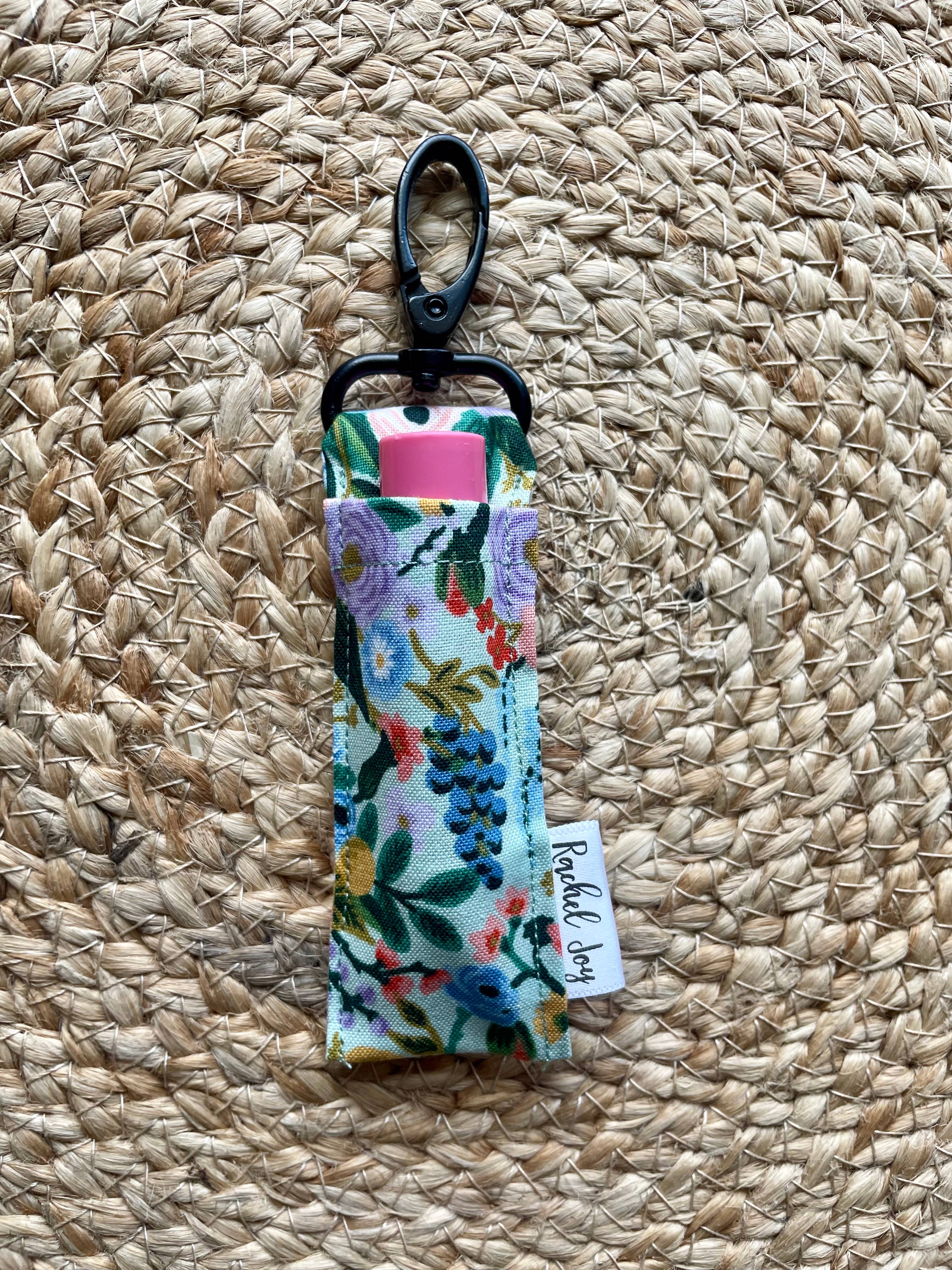 Designs by Rachel Joy - Wholesale Lip Balm Case/Holder - Rifle Paper Co. Mint Colorful Floral Lip Balm Holder2