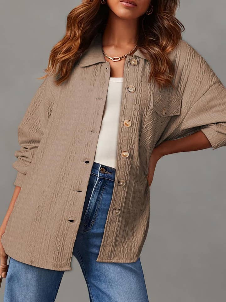 Lily Clothing - Wholesale Button Down Shirt - Women's - EVERYTHING GOES WITH A LAPEL SHIRT TOP13