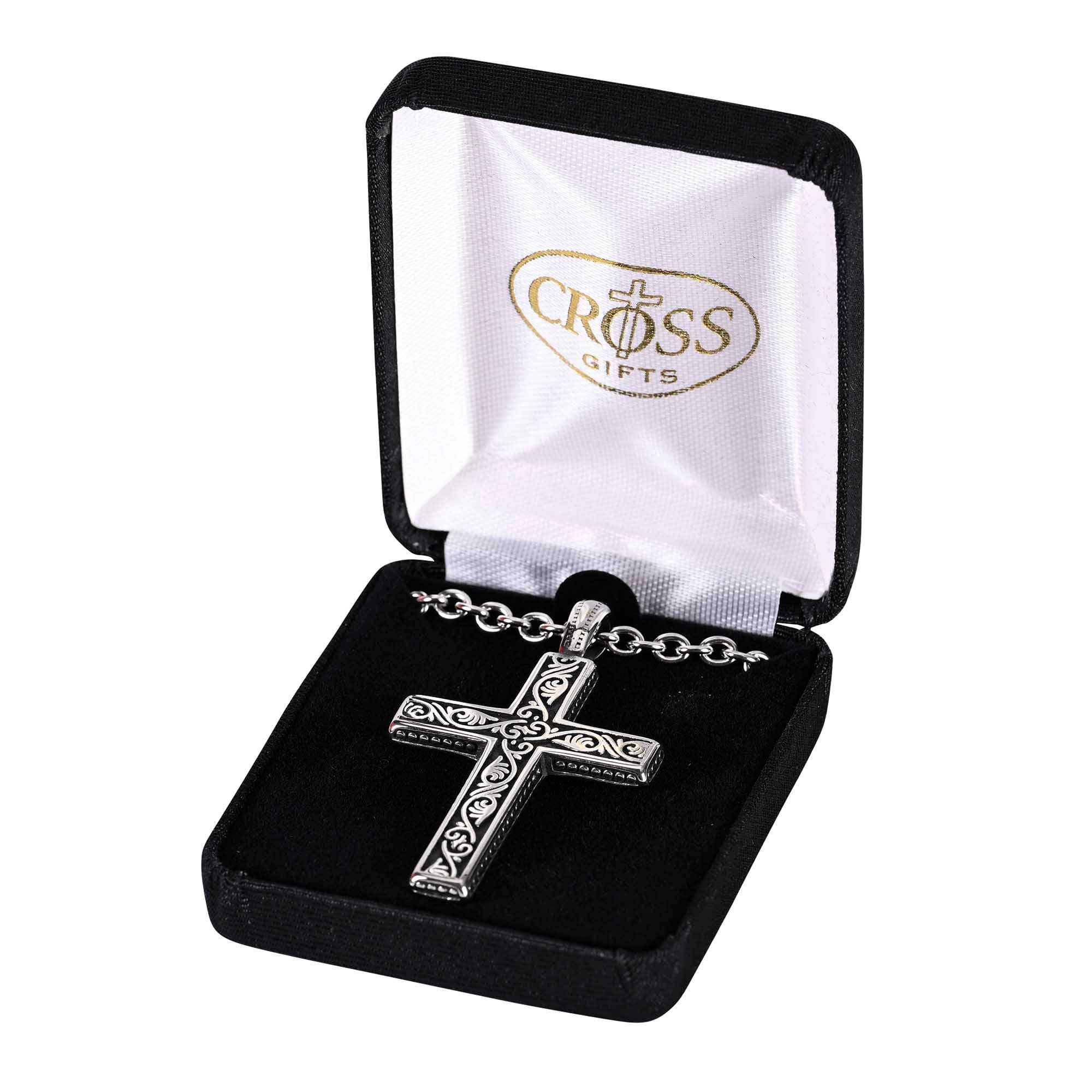 Dicksons – Großhandel Schmuck – Herren – NK Wirbelkreuz aus Edelstahl, 24 Zoll1