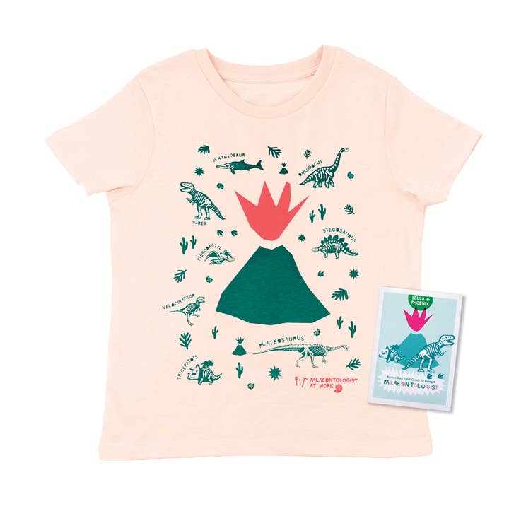Camiseta e livreto de dinossauros orgânicos por atacado de Bella + Phoenix