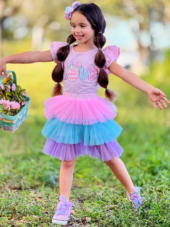 Pink Egg-stra Adorable Pastel Tutu Skirt Set for wholesale on Faire4
