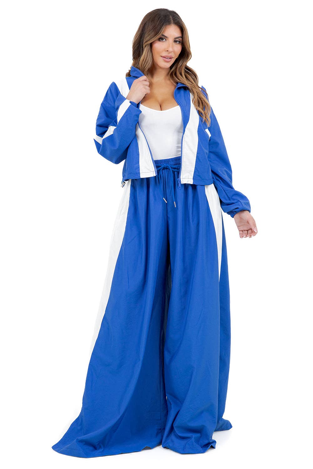 Blue WOMEN FASHION TWO PIECE OUTFITS PANT SET for wholesale on Faire1