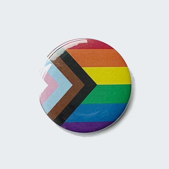Progress Flag Pride Button for wholesale by Culture Flock