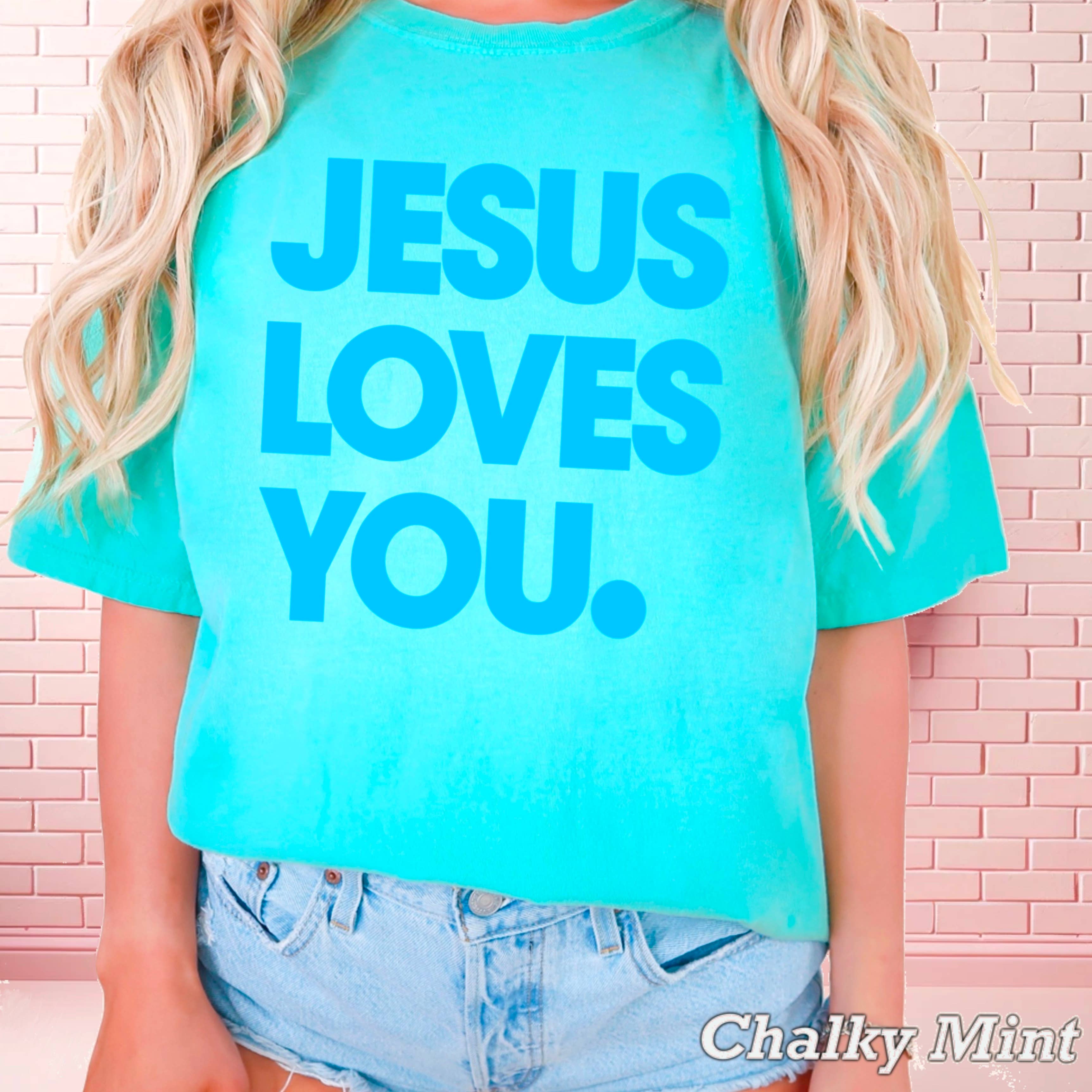 Shoppe SHC - Wholesale Screen Printed T-Shirt - Women's - Jesus Loves You Christian T-Shirt | Comfort Colors21