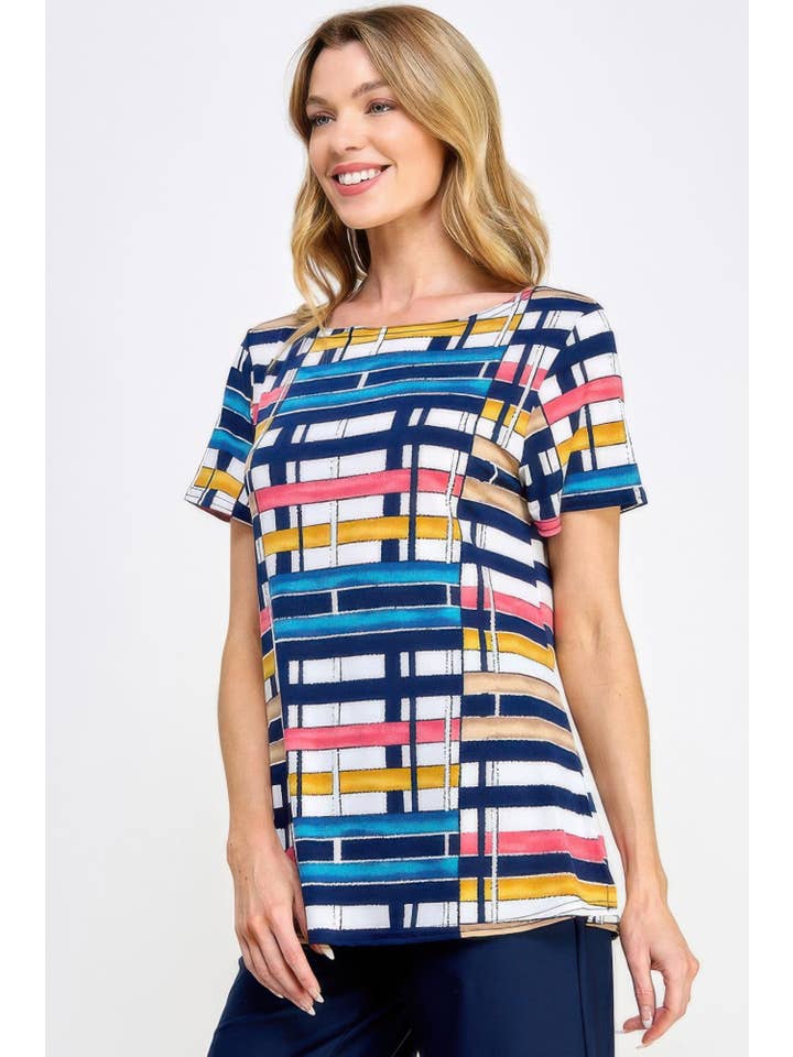 CC Wholesale Clothing - Wholesale Blouse - Women's - Hit Boat Nk Short Sl Top4