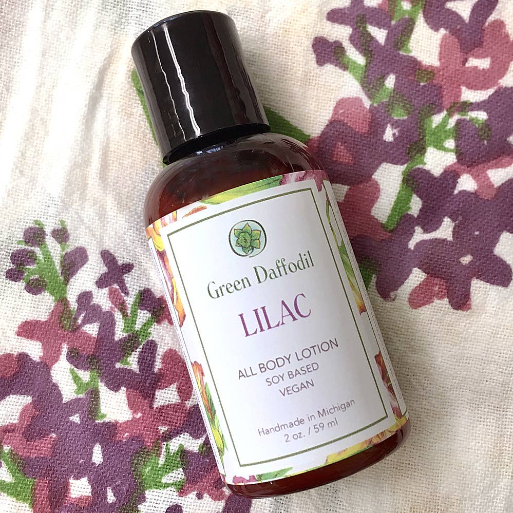 Green Daffodil Bath & Body - Wholesale Hand & Body Lotion - Lilac Mini Soy Lotion Bottle2