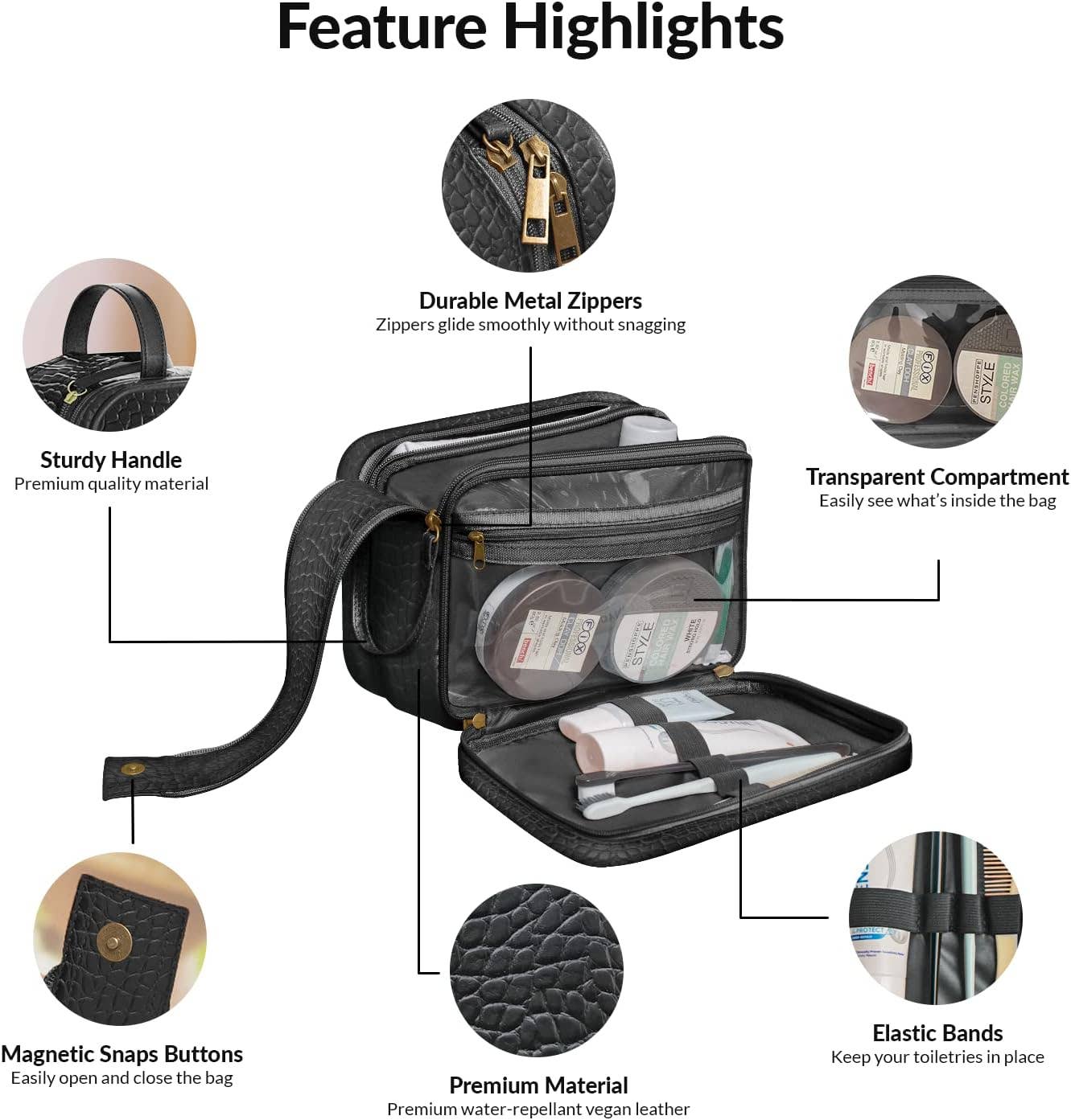 Dot&Dot - Venta al por mayor Neceser - Hombre - Neceser de piel de cocodrilo para hombre15