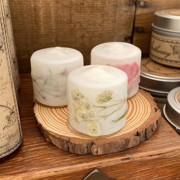 Wax Apothecary - Wholesale Pillar Candle - 🌸 Hand-Dipped Wildflower Votive - Real Pressed Flowers 🌼