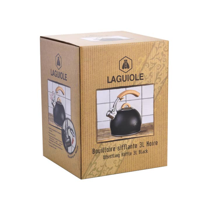 Laguiole - Vendita all'ingrosso Elettrodomestici da cucina - LAGUIOLE, Bollitore Fischiante Nero, 3 L4