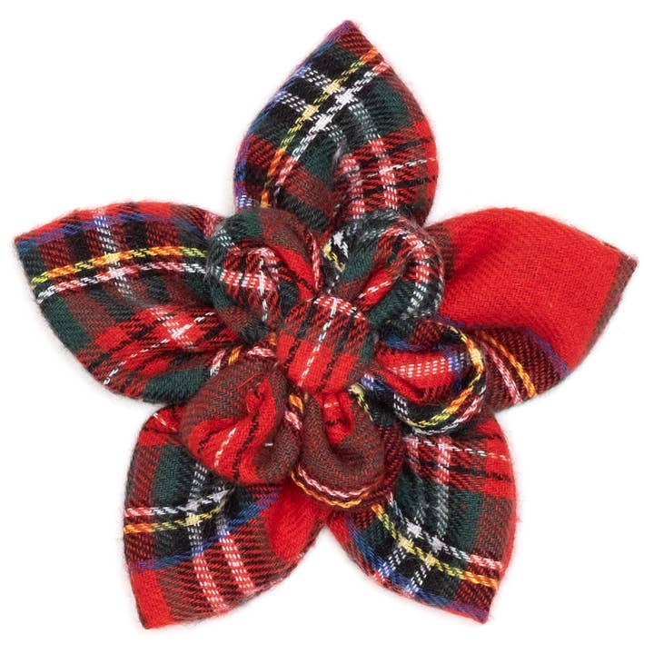 Red Plaid III Flower for wholesale by The Worthy Dog