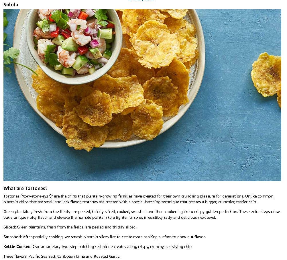 Solula - Vente Chips - Croustilles de Plantain / Chips Tostones - Citron Vert des Caraïbes, SG10