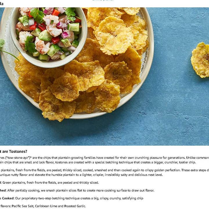 Solula - Wholesale Chips - Plantain Crisps / Chips - Tostones - Roasted Garlic, GF10