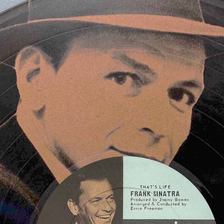 Gold Record Outlet - Wholesale Wall Accent - Frank Sinatra That's Life 12" Black Vinyl Lp Laser Etched Wa2