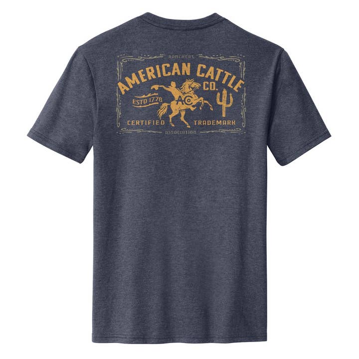 Bucking Horse Tee for wholesale by American Cattle Co