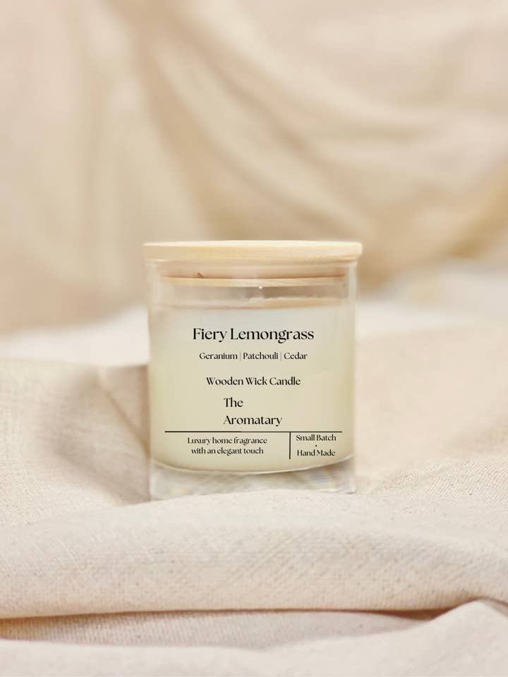 Fiery Lemongrass Candle for wholesale by The Aromatary
