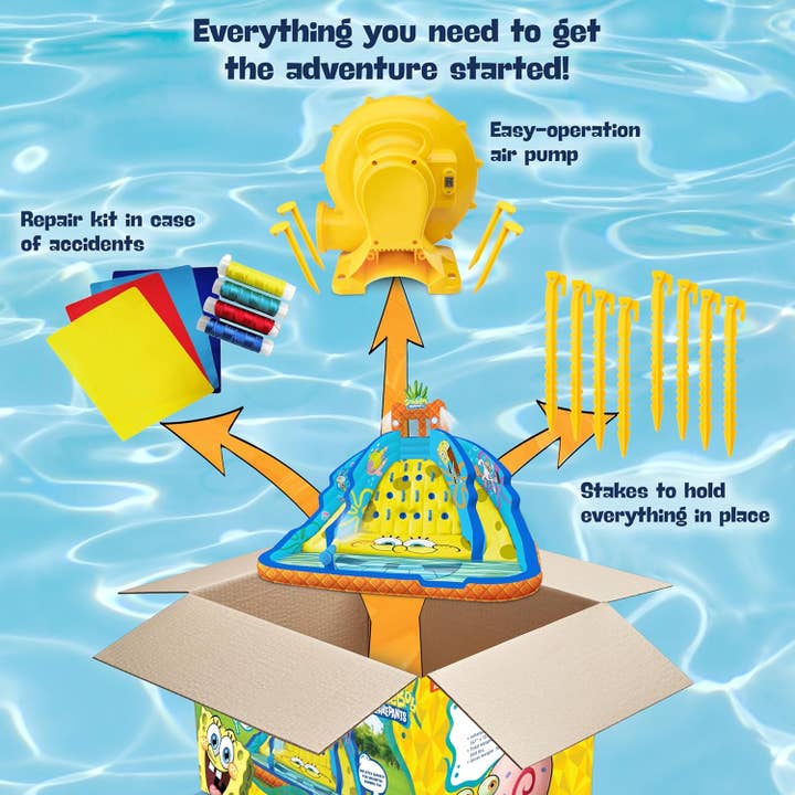 Sunny and Fun - Wholesale Inflatables - SpongeBob Ultra Climber Inflatable Water Slide4