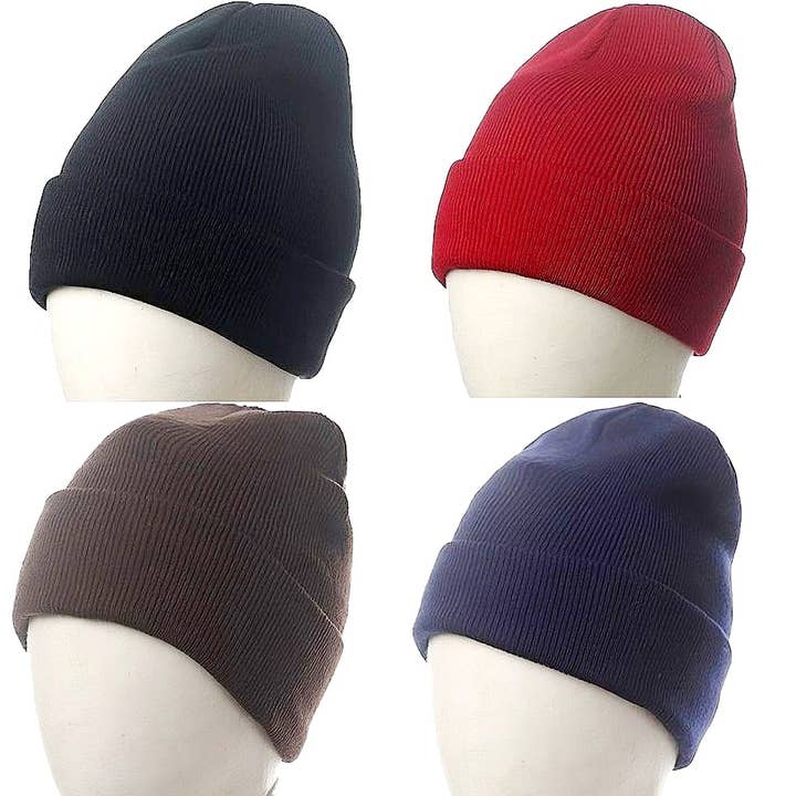 Diacly - Wholesale Beanie – Unisex - 12pk Solid Color Basic Cozy Unisex Beanie2