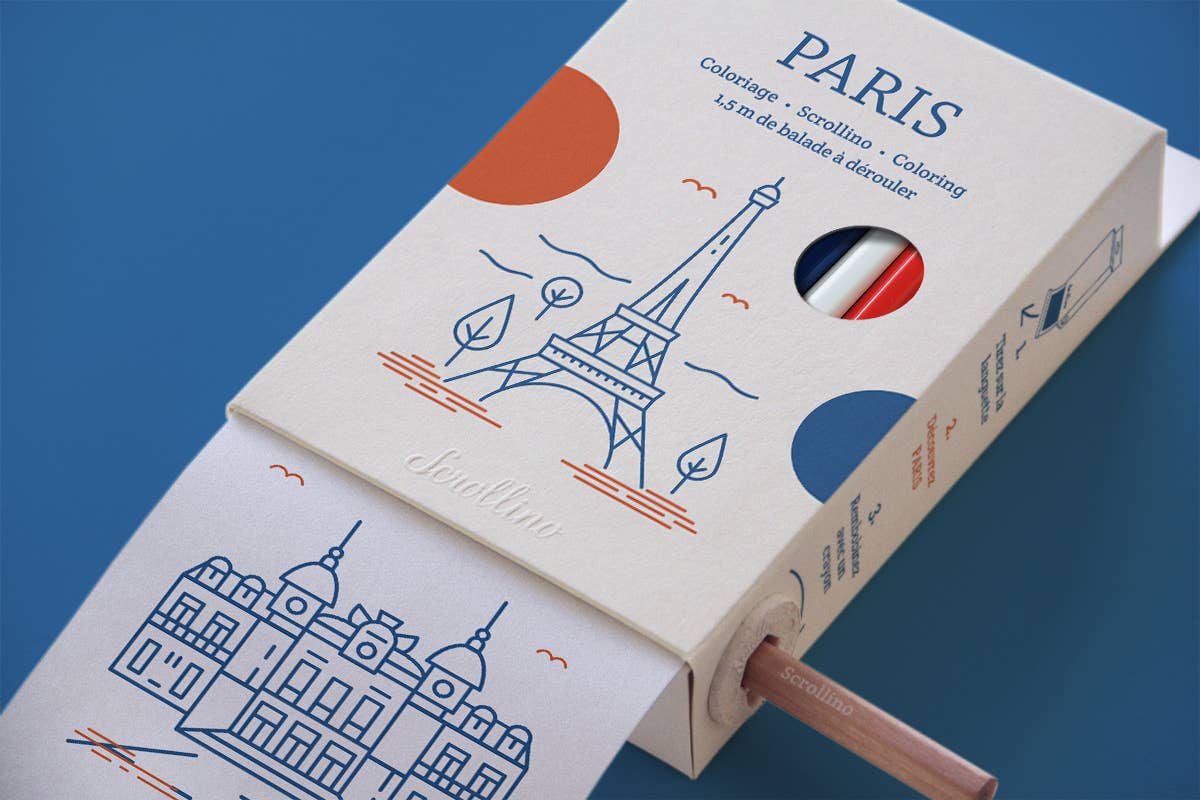 Scrollino - Wholesale Coloring & Activity Book - Kids & Baby - Touristic Gift Guide - Scrollino PARIS Coloring2