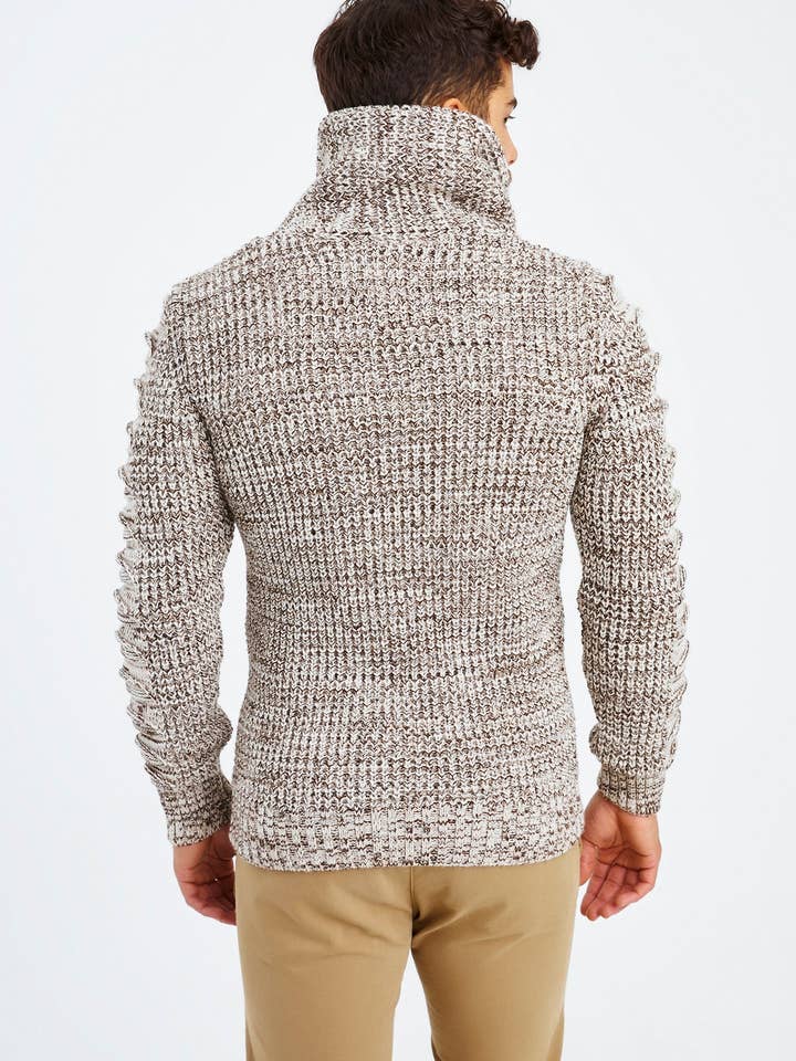 Leif Nelson GmbH - Wholesale Knit Sweater - Men's - Men's Knit Sweater Chunky Knit Shawl Collar LN-557535