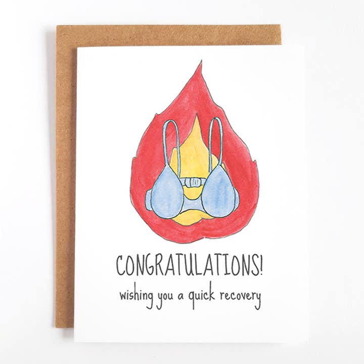 Congratulations Top B Card for wholesale by Little Rainbow Paper Co