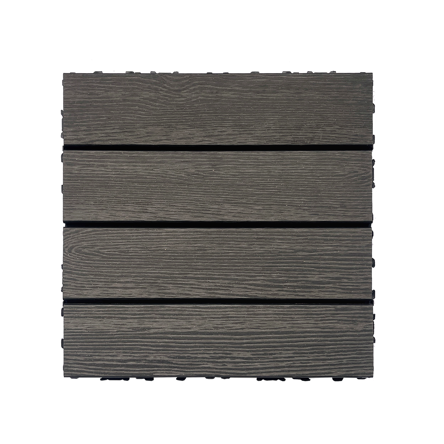 Orange County Decor - Wholesale Outdoor Ornament/Decor - Wood Plastic Composite Deck Tiles Set Of 20Pcs, Diy Interlocking Decking Tiles, Floor Tile, Durable, Maintenance, Waterproof, Indoor Outdoor, 12X12In Dark Grey Dark Grey Modern Plastic Wood Plastic0