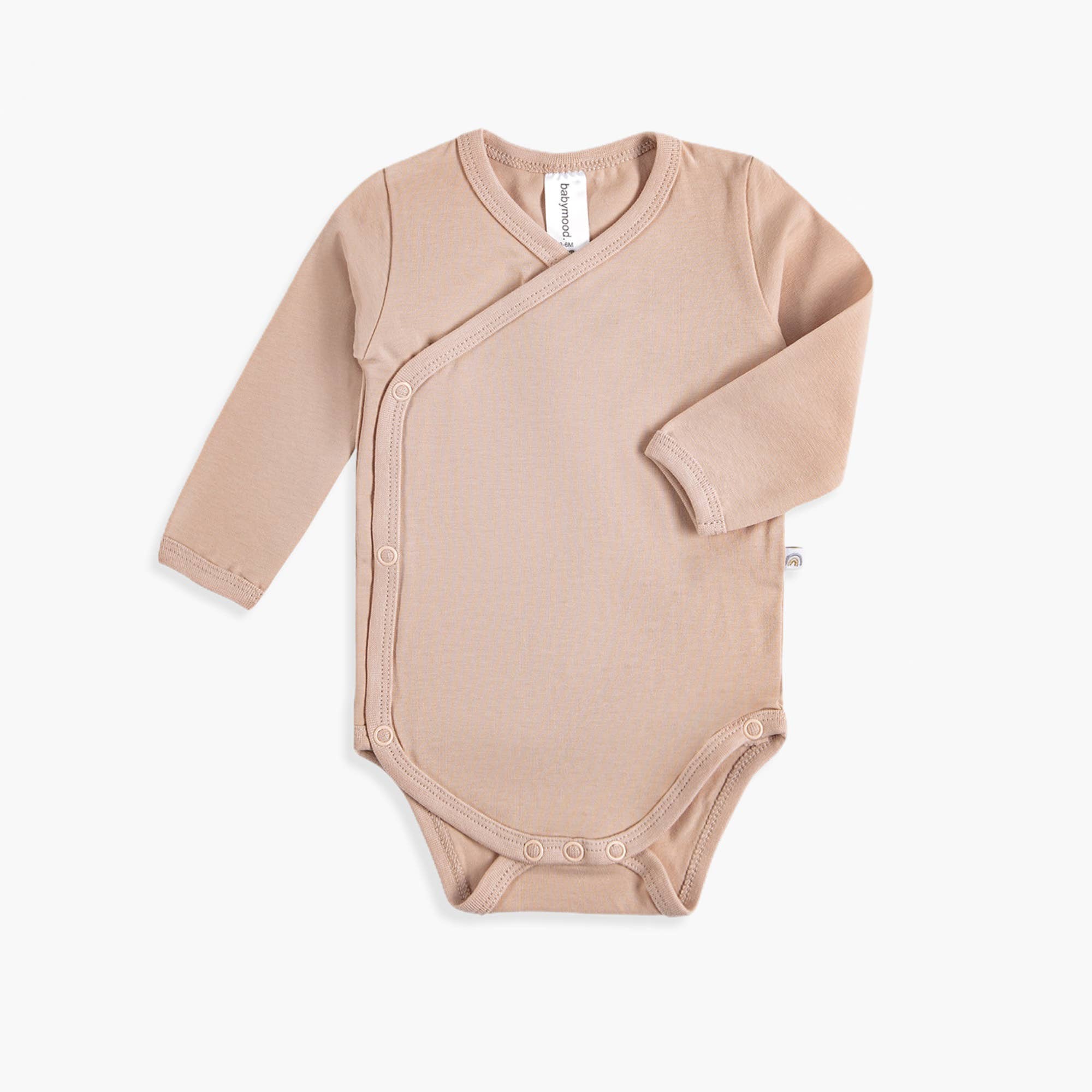 Organic Wrap Bodysuit Long Sleeves GOTS | Nude for wholesale on Faire